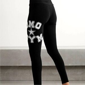 NWT! NORMA KAMALI OMO long leggings | printed stretch-jersey leggings Size XXS